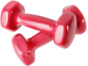 two red dumbells